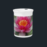 Pink Lotus Water Lily Porcelain Pitcher<br><div class="desc">Lovely serene pink lotus water lily.</div>