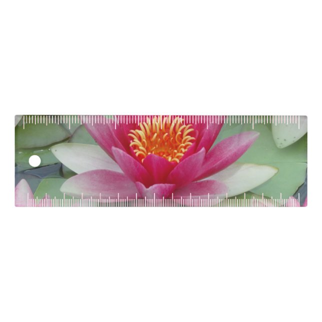 Pink Lotus Water Lily Ruler (Front)
