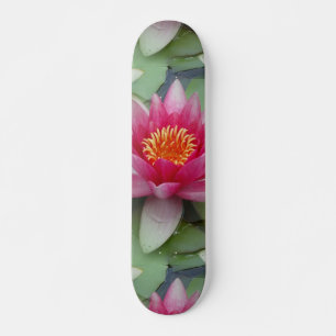 Pink Lotus Water Lily Skateboard