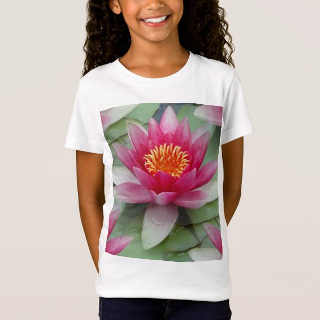 Pink Lotus Water Lily T-Shirt (Front)