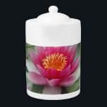Pink Lotus Water Lily Teapot<br><div class="desc">Lovely serene pink lotus water lily.</div>