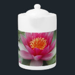 Pink Lotus Water Lily Teapot<br><div class="desc">Lovely serene pink lotus water lily.</div>