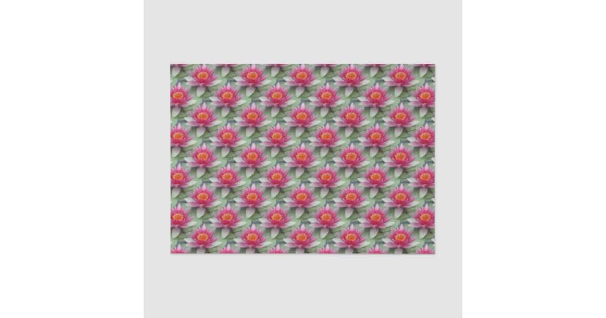 Pink Lotus Water Lily Tissue Paper | Zazzle