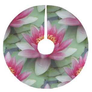 Pink Lotus Water Lily Tree Skirt