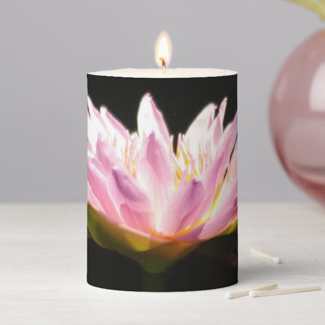 Pink Lotus Waterlily Flameless Candle (In Situ)