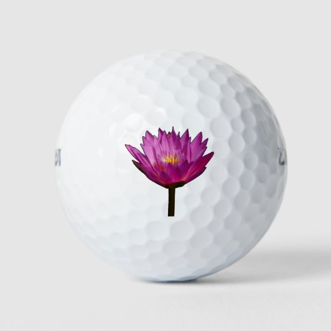 Pink Lotus Waterlily Golf Balls (Front)