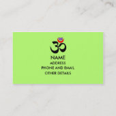 Pink Lotus - Yoga Business Cards (Back)