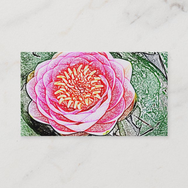 Pink Lotus - Yoga Business Cards (Front)