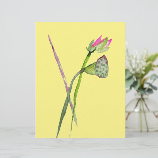 Pink Lotus Zen flower Buddhist Art (Standing Front)