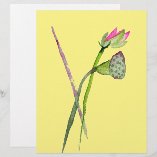 Pink Lotus Zen flower Buddhist Art (Front/Back)