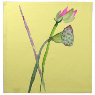 Pink Lotus Zen flower Buddhist Art Napkin