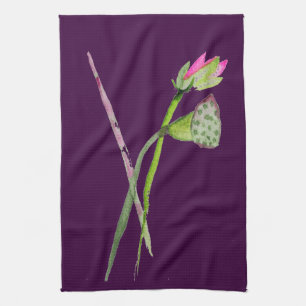 Pink Lotus Zen flower Buddhist Art Towel