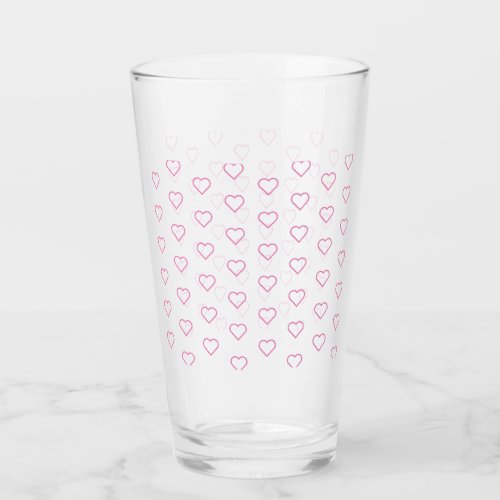 Pink Love  _ Add your colors _ Hearts Glass
