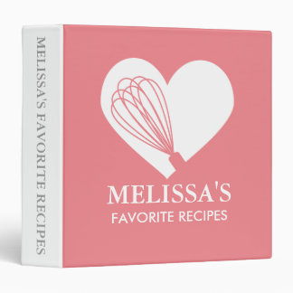 Pink Love Baking Recipe Binder