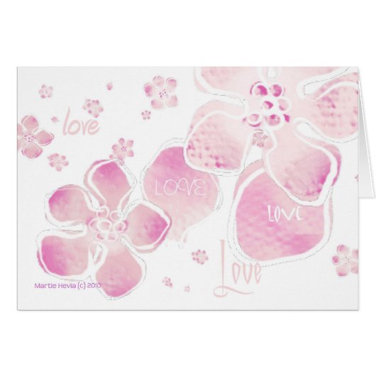 Pink Love Blossoms Cards (Front Horizontal)