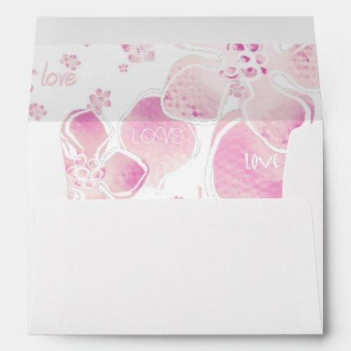 Pink Love Blossoms Envelope