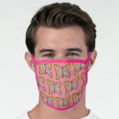 Pink Love Butterfly Art Custom Face Mask (Worn Him)