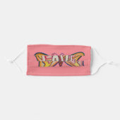 Pink Love Butterfly Art Custom Face Masks (Front, Folded)