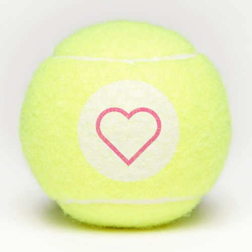 Pink Love  _ Choose  add your colors _ Heart Tennis Balls