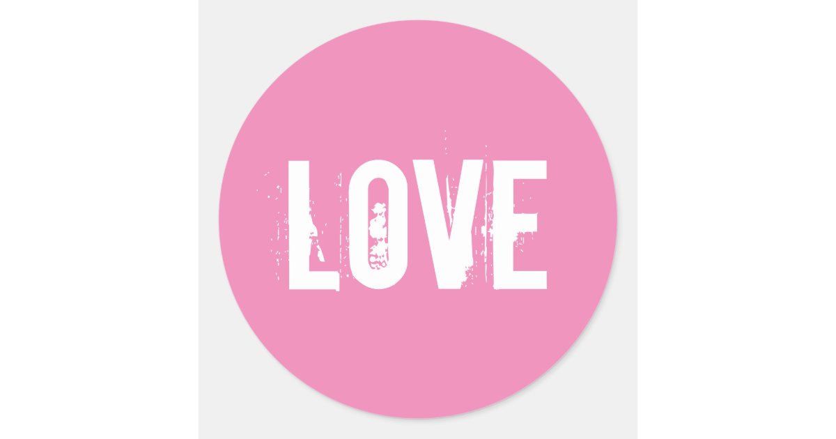 Pink Lover Sticker Pink Love Classic Round Sticker | Zazzle