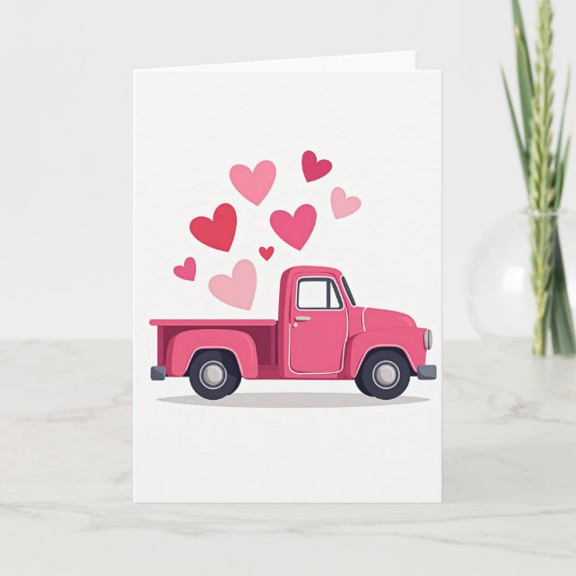 Pink Love Delivery Truck Card (Front)