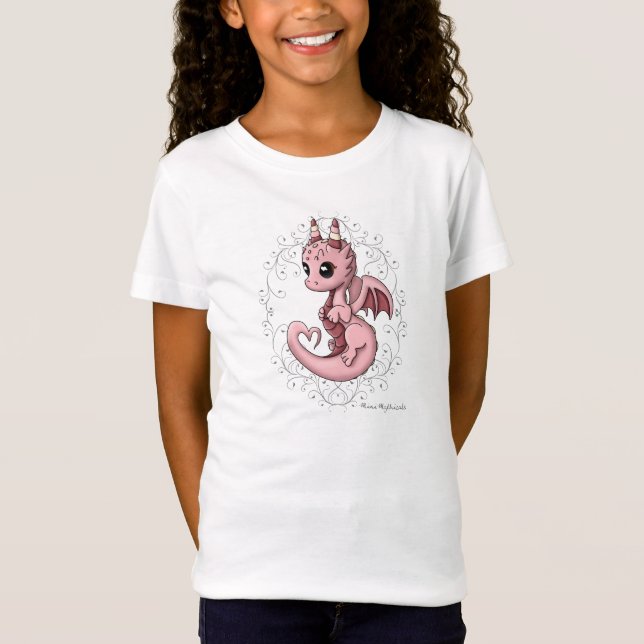 Pink Love Dragon Girl's Shirt (Front)