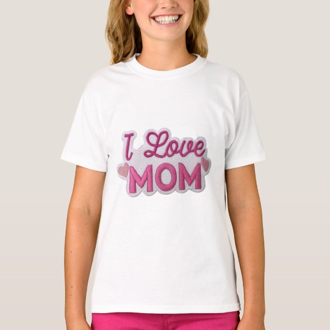Pink Love for Mom T-Shirt (Front)