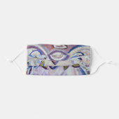 Pink Love Guardian Angel Art Custom Face Masks (Front, Folded)