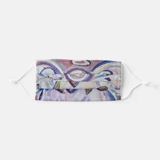 Pink Love Guardian Angel Art Custom Face Masks (Front, Folded)