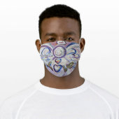 Pink Love Guardian Angel Art Custom Face Masks (Worn)