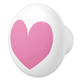 Pink love heart door and drawer pull knobs
