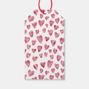Pink Love Heart pattern Gift Tags