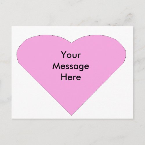 Pink Love Heart Postcard