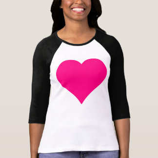 Pink Love Heart Shape T-Shirt