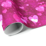 Pink Love Heart Shape Wrapping Paper Pink Love Heart Shape Wrapping Paper