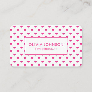 Pink Love Hearts All Professions Business Card