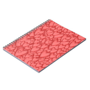 Pink Love Hearts Decorative Notebook