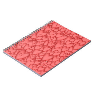 Pink Love Hearts Decorative Notebook