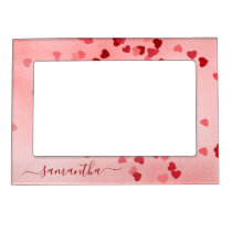 Pink Love Hearts Girly Magnetic Frame