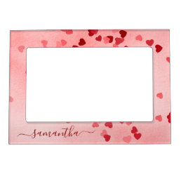 Pink Love Hearts Girly Magnetic Frame