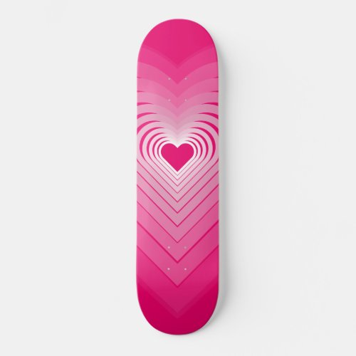 Pink Love _ Hearts Skateboard