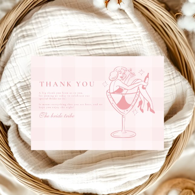Pink Love is Brewing Espresso Bridal Shower  Thank You Card (Creator Uploaded)