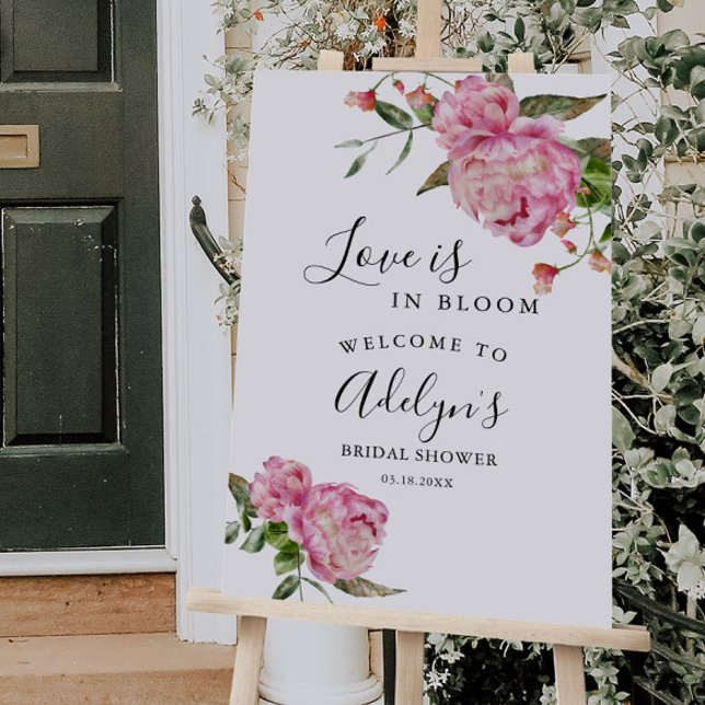 Pink Love Is In Bloom Bridal Shower Welcome Sign (Creator Uploaded)