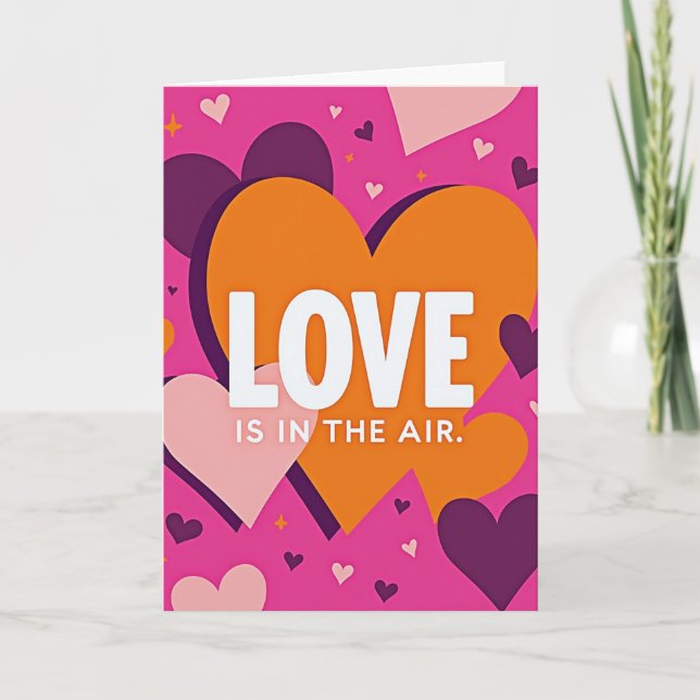 Pink Love Is In The Air Card (Front)