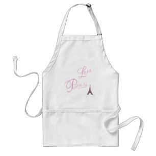 Pink-Love-Paris-Eiffel-Tower-Unique Adult Apron