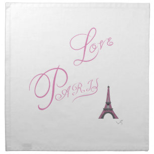 Pink-Love-Paris-Eiffel-Tower-Unique Napkin