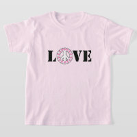 Pink Love & Peace Sign Hearts