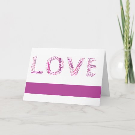 Pink Love Sobriety Anniversary Card