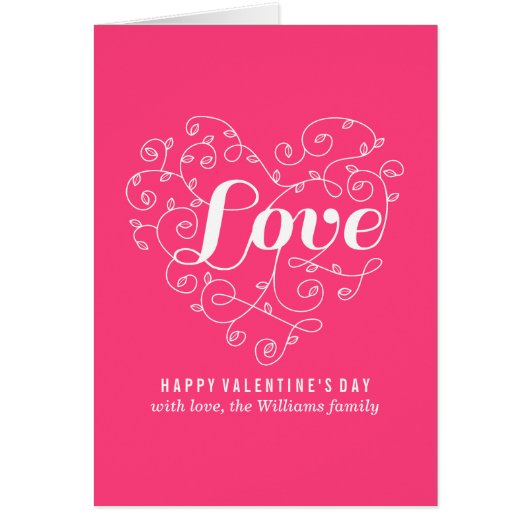 Pink Love | Valentine's Day Cards (Front)