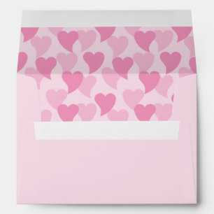 Pink Lovely Hearts Seamless Pattern Envelope
